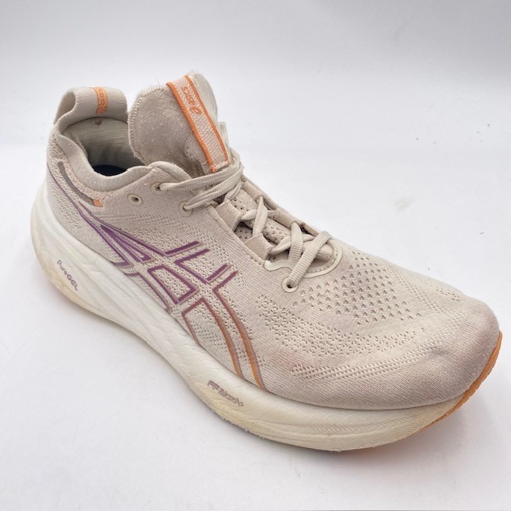 ASICS Gel-Nimbus 26 Running Shoes Womens 10 Oatmeal Plum Cushioned 1012B601‎